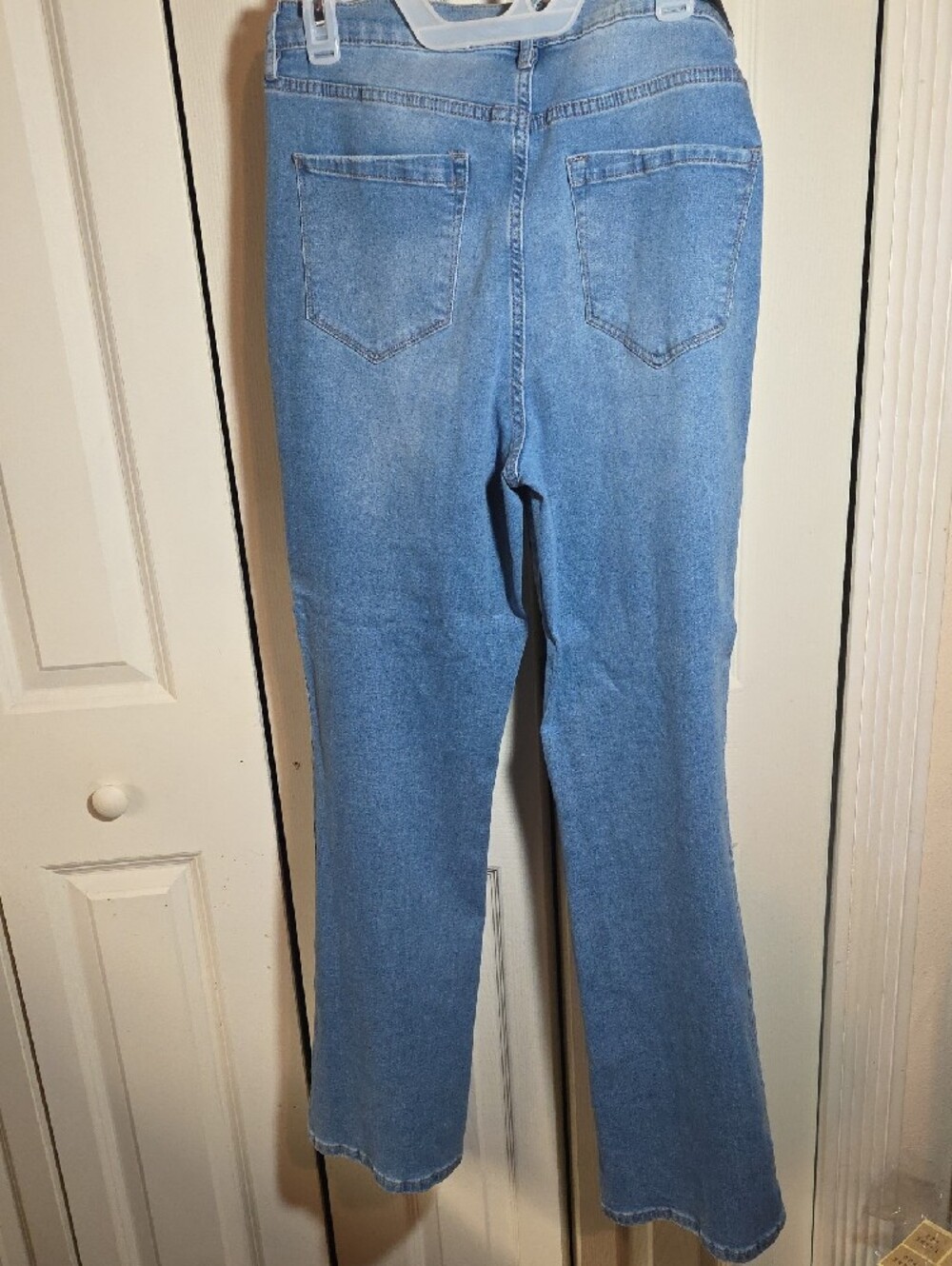 Nicole Miller Light Blue Rhinestone Boot Cut Jeans - Picture 5 of 6